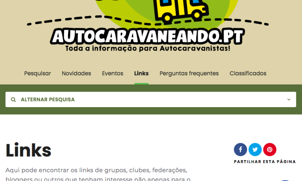 Funcionalidade Links